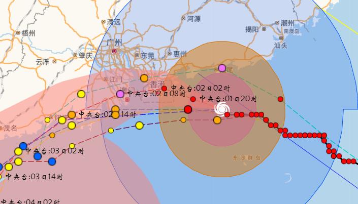 最新九号台风实时路线